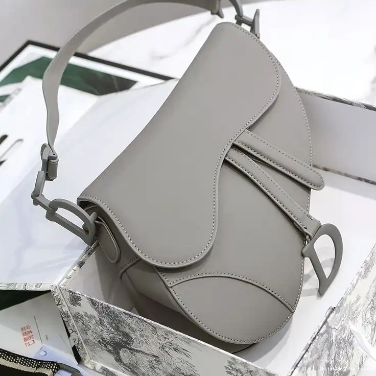 Dior Ultramatte Calfskin Bag Grey Saddle 0619 Luxury